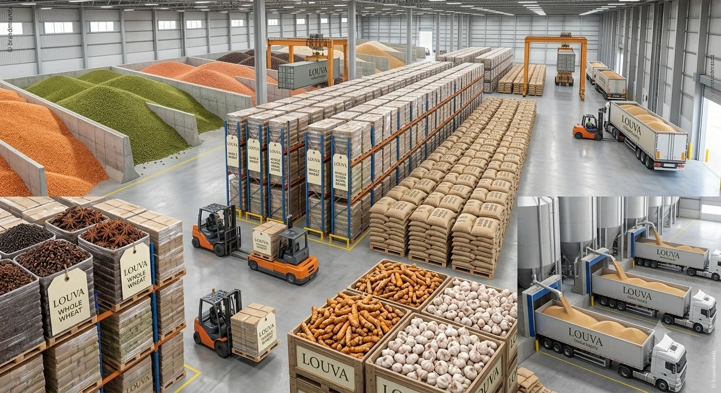 Supply coordination — illustrative scene, not a LOUVA facility